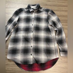 Eddie Bauer Women’s Size Small Gray and Black Flannel